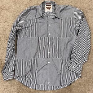 Michael Kors 2 ply cotton striped shirt large